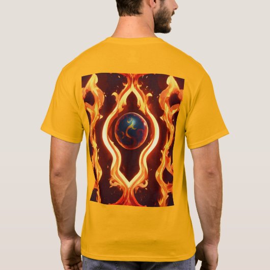 Flame Fusion: Druk je dromerige stijl uit met gril T-shirt (Achterkant)