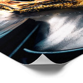 Flame Gold Racing Sportwagen Driften #2 Poster (Hoek)