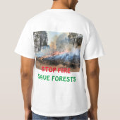 Flame Guard: Bescherming van onze kostbare bossen T-shirt (Achterkant)