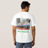 Flame Guard: Bescherming van onze kostbare bossen T-shirt (Achterkant volledig)