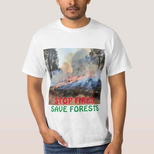 Flame Guard: Bescherming van onze kostbare bossen T-shirt (Voorkant)