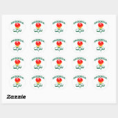 Flame Liliy Ronde Sticker (Vel)