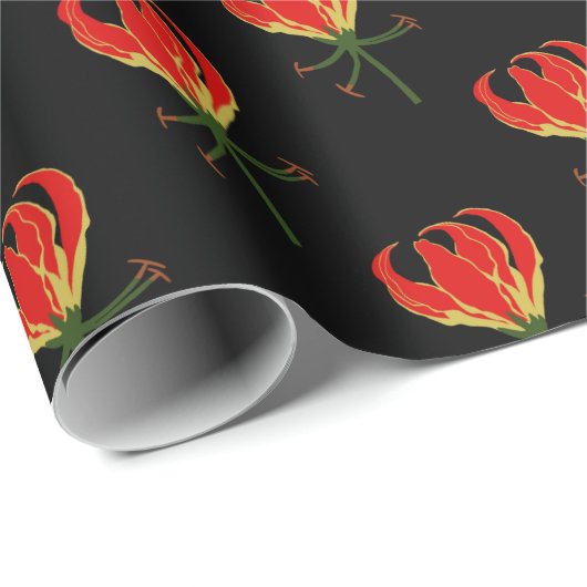 Flame Lily Gloriosa Cadeaupapier (Rol Hoek)