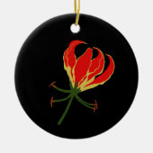 Flame Lily Keramisch Ornament (Voorkant)