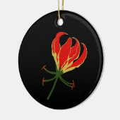 Flame Lily Keramisch Ornament (Links)