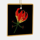 Flame Lily Keramisch Ornament (Rechts)