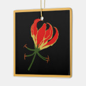 Flame Lily Keramisch Ornament (Links)