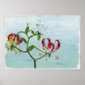 Flame Lily van Cheryl Jowers Poster (Voorkant)