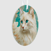 Flame Lynx Point Siamese portretkunst Ornament (voorkant)
