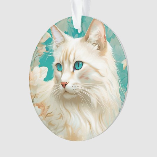Flame Lynx Point Siamese portretkunst Ornament (voorkant)