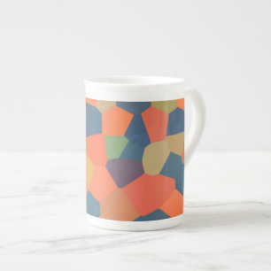 Flame, Midnight, Green Bone China Mok