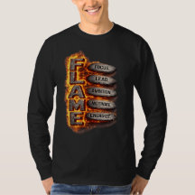 FLAME Motivatie Grafische T-Shirt voor Heren