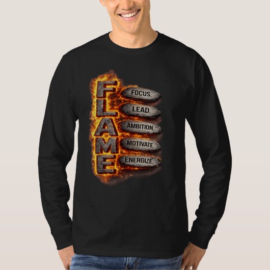 FLAME Motivation Graphic Men's T-Shirt  (Voorkant)