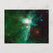 Flame Nebula NASA Space Green Briefkaart (Voorkant)
