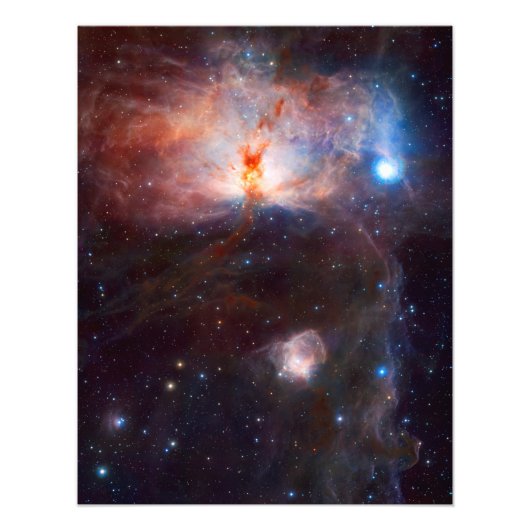 Flame Nebula Space Astronomie Foto Afdruk (Voorkant)
