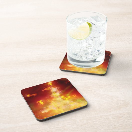 Flame Night Sky Plastic Bier Onderzetter (Rechterzijde)