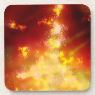 Flame Night Sky Plastic Bier Onderzetter
