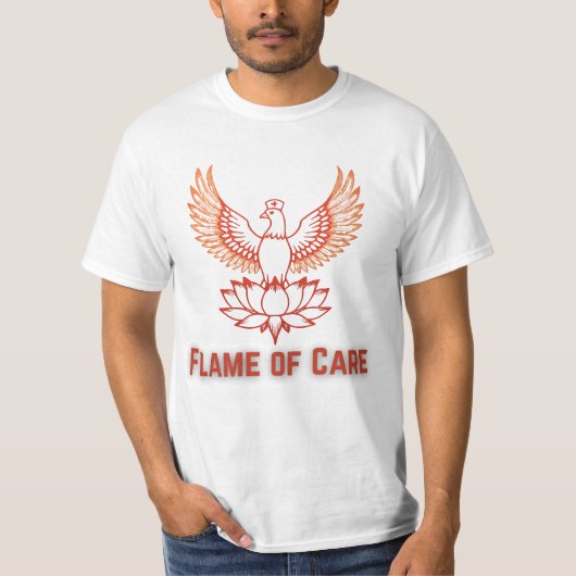 Flame of Care - Phoenix Nurse Design T-shirt (Voorkant)