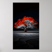 Flame of Life – Red Tree of Resilience Poster (Voorkant)