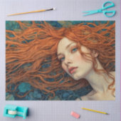 "Flame of the Tides" - A Colourful Portrait Tissuepapier (Craft)