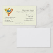 Flame Phoenix Rising logo met uw initialen Visitekaartje (Voorkant / Achterkant)