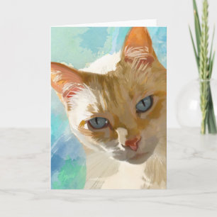 Flame Point Siamese Cat Greeting Cards Kaart
