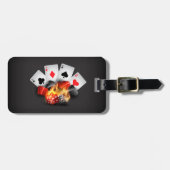 Flame Poker Casino Black Bagagelabel (Voorkant horizontaal)