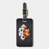 Flame Poker Casino Black Bagagelabel (Voorkant verticaal)