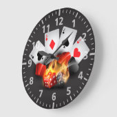 Flame Poker Casino Black Grote Klok (Hoek)