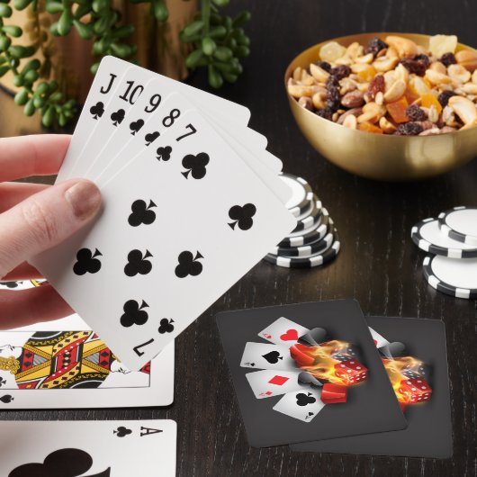 Flame Poker Casino Black Pokerkaarten (Insitu)