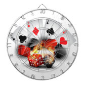 Flame Poker Casino White Dartbord (Voorkant)