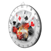 Flame Poker Casino White Dartbord (Voorkant Rechts)