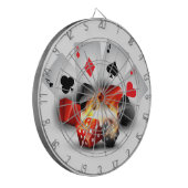Flame Poker Casino White Dartbord (Voorkant Links)