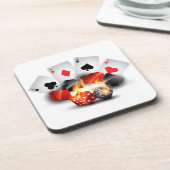 Flame Poker Casino White Drankjes Onderzetter (Linkerzijde)