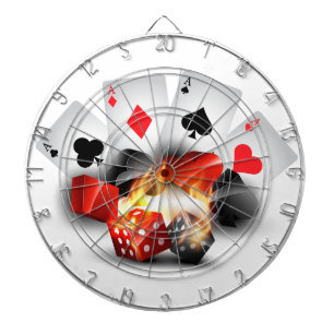 Flame Poker Casino Wit Dartbord