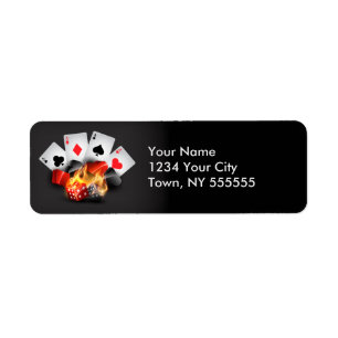 Flame Poker Casino Zwart Etiket