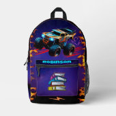Flame Racer Backpack on the roadways Bedrukte Rugzak (Voorkant)