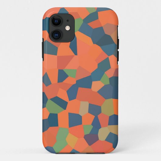 Flame Red, Midnight Blue, Green Mosaic Pattern Case-Mate iPhone Case (Achterkant)