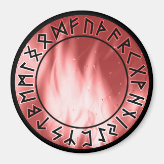 Flame Runes, rood [00. blanco] Magneet