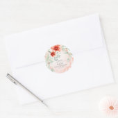 Flame Scarlet Coral Flowers Ronde Sticker (Envelop)
