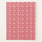 Flame Scarlett met White Crochet Lace Pattern Planner (Achterkant)