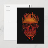 Flame Skull Briefkaart (Voorkant / Achterkant)