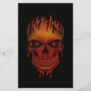 Flame Skull Briefpapier