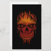 Flame Skull Briefpapier (Voorkant / Achterkant)