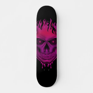 Flame Skull - Hot Pink  Persoonlijk Skateboard