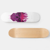 Flame Skull - Hot Pink Skateboard (Horizontaal)