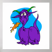 Flame Sneezer Paars Dragon Poster (Voorkant)