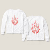 Flame Spirit Face | Tribal Fire Silhouette Art (Voorkant /achterkant)