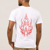 Flame Spirit Face | Tribal Fire Silhouette Art T-shirt (Achterkant)