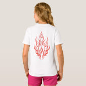Flame Spirit Face | Tribal Fire Silhouette Art T-shirt (Achterkant volledig)